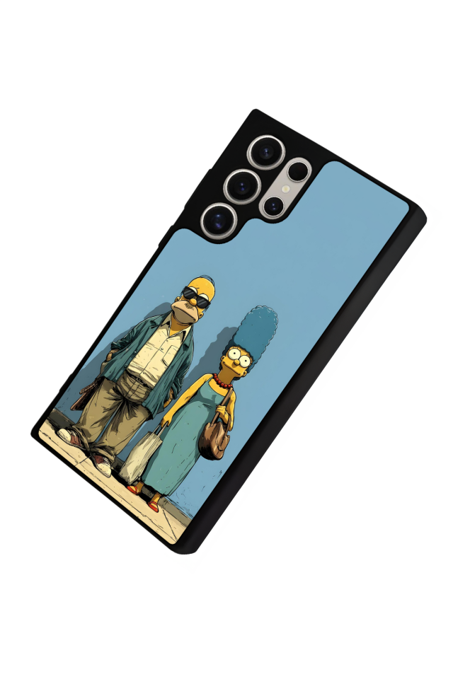 Samsung Galaxy S22 Ultra Uyumlu The Simpsons Tasarımlı Glossy Premium Kılıf