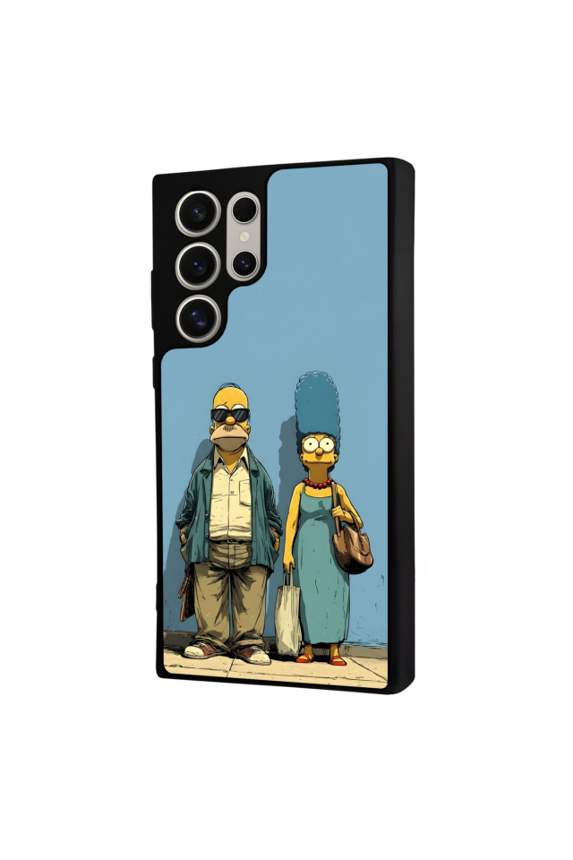 Samsung Galaxy S22 Ultra Uyumlu The Simpsons Tasarımlı Glossy Premium Kılıf