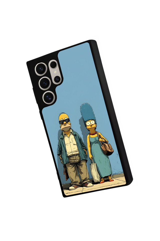 Samsung Galaxy S22 Ultra Uyumlu The Simpsons Tasarımlı Glossy Premium Kılıf