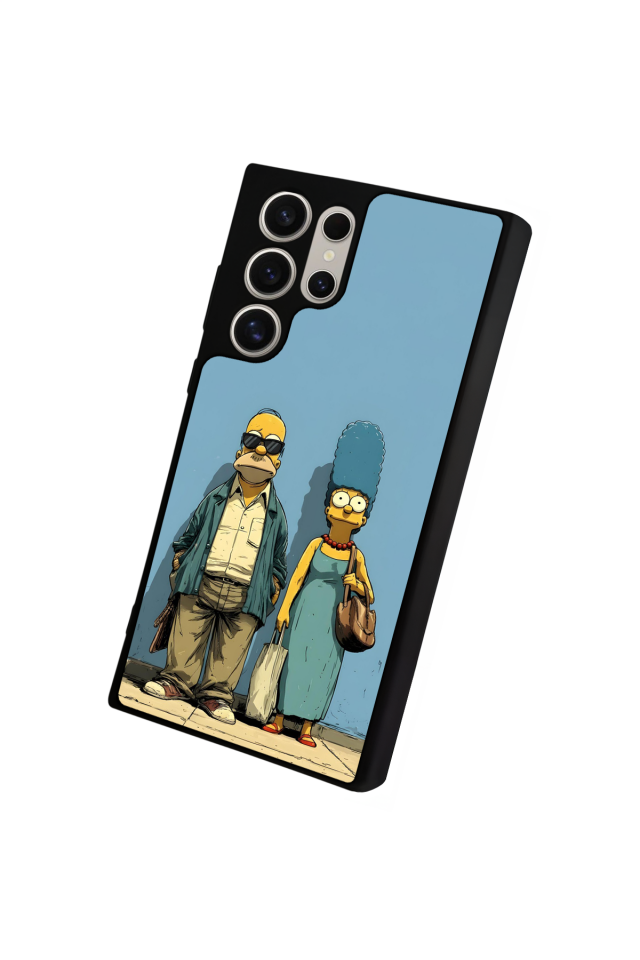 Samsung Galaxy S22 Ultra Uyumlu The Simpsons Tasarımlı Glossy Premium Kılıf