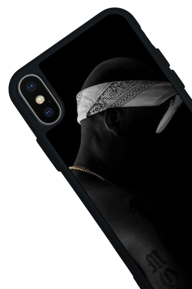 iPhone X/ XS Uyumlu Tupac Tasarımlı Glossy Premium Kılıf