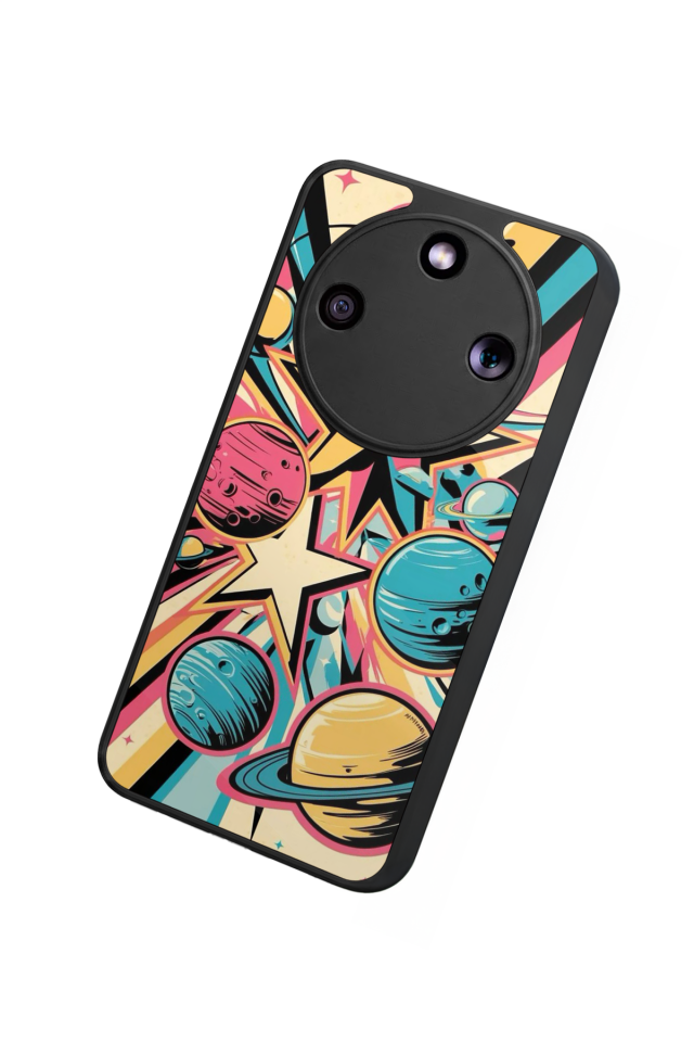 Honor Magic 8 Lite Uyumlu Uzay Tasarımlı Glossy Premium Kılıf