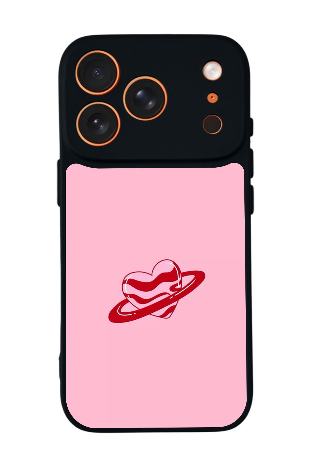 iPhone 17 Pro Uyumlu Kalp Love Tasarımlı Glossy Premium Kılıf