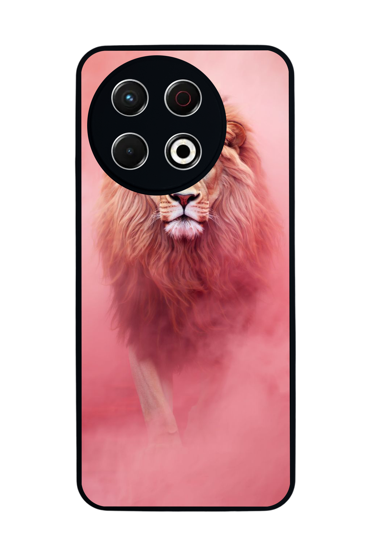 Tecno Spark 30 Pro Uyumlu Aslan Tasarımlı Glossy Premium Kılıf