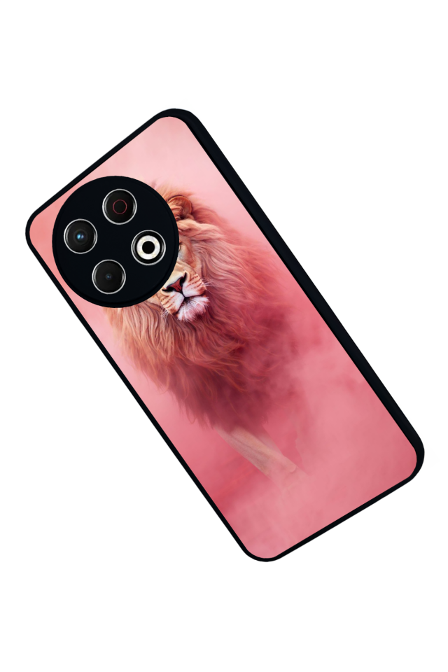 Tecno Spark 30 Pro Uyumlu Aslan Tasarımlı Glossy Premium Kılıf