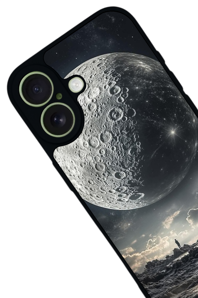 iPhone 17 Uyumlu Ay Tasarımlı Glossy Premium Kılıf