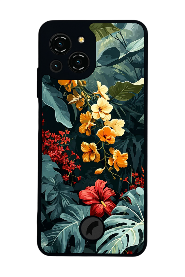 Reeder S23 Pro Max Uyumlu Botanik Tasarımlı Glossy Premium Kılıf