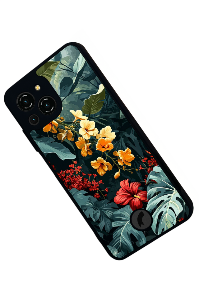 Reeder S23 Pro Max Uyumlu Botanik Tasarımlı Glossy Premium Kılıf