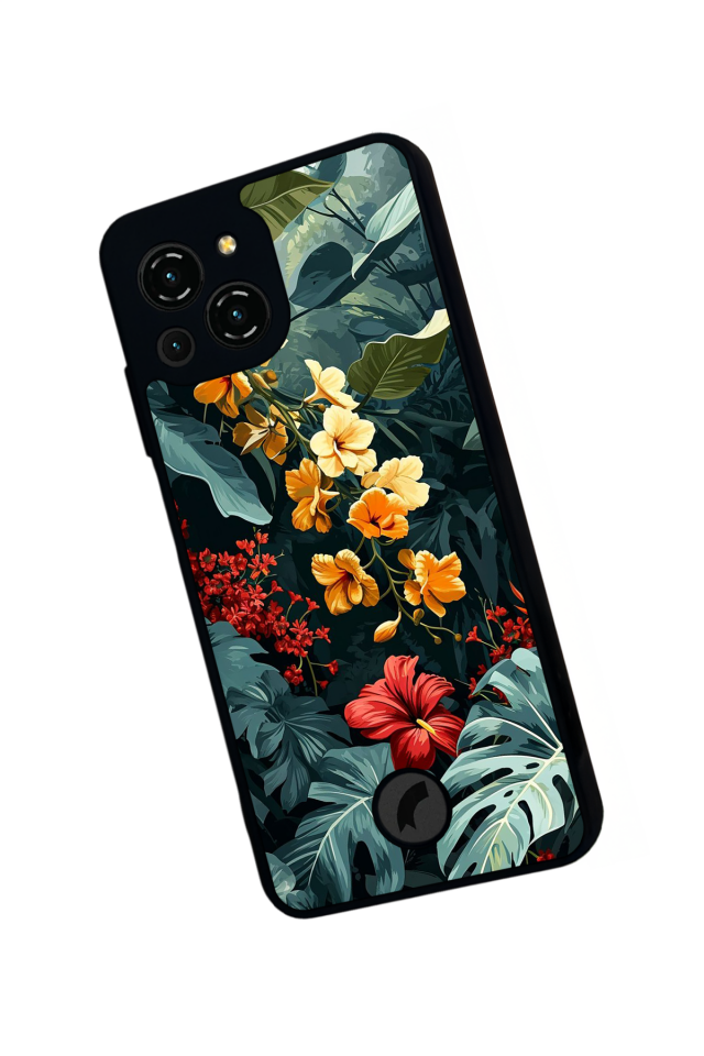 Reeder S23 Pro Max Uyumlu Botanik Tasarımlı Glossy Premium Kılıf