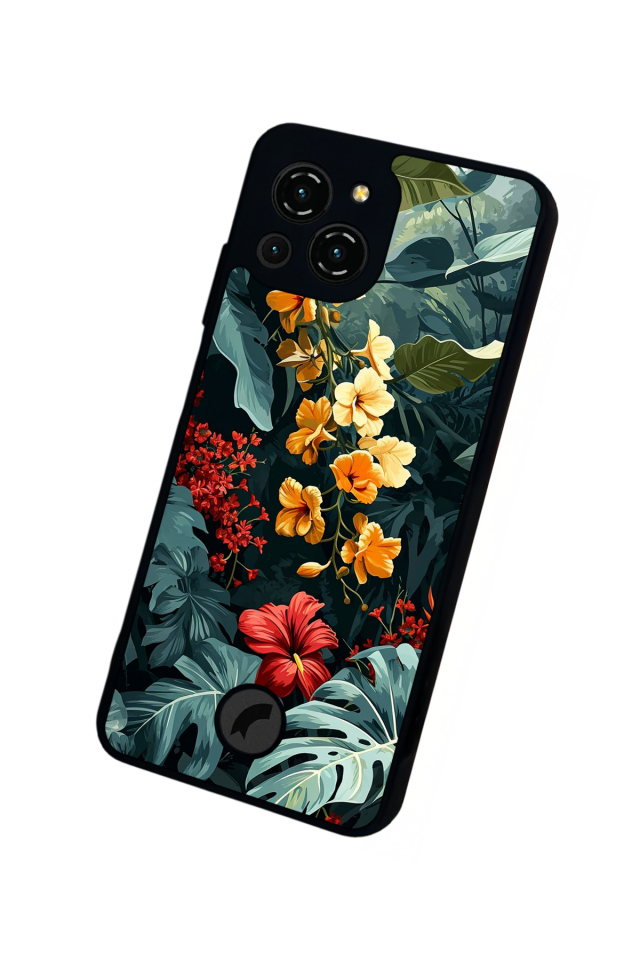 Reeder S23 Pro Max Uyumlu Botanik Tasarımlı Glossy Premium Kılıf