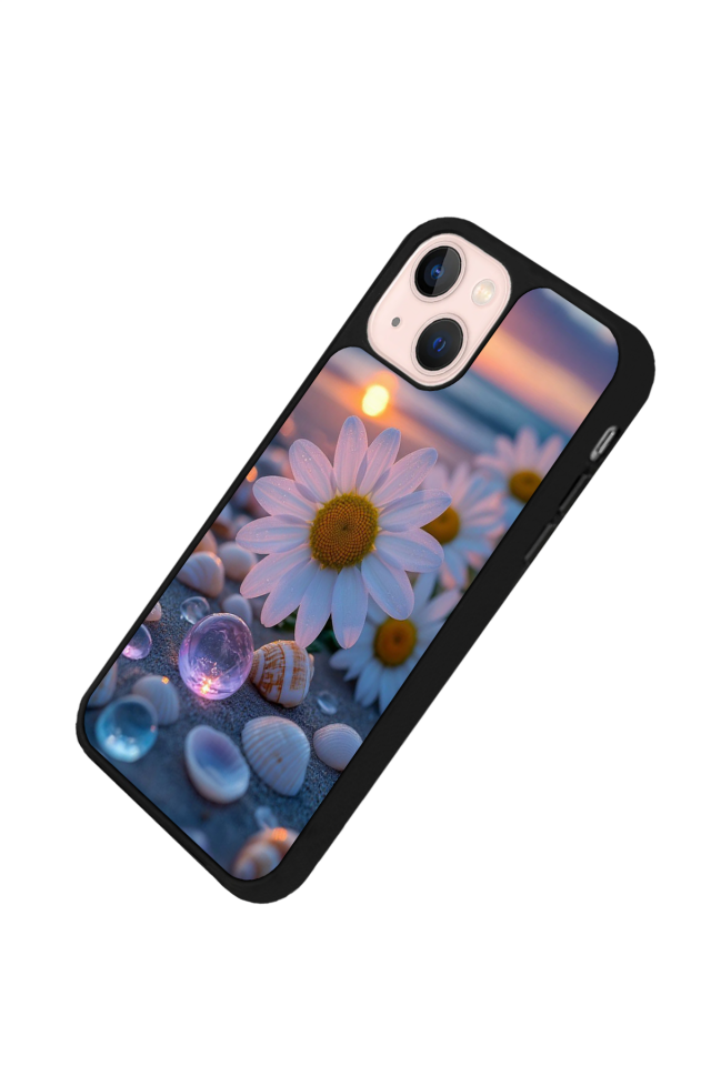 iPhone 15 Uyumlu Cicek Tasarımlı Glossy Premium Kılıf