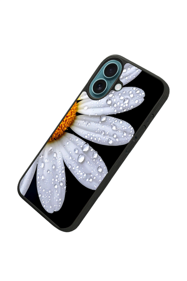 iPhone 16 Plus Uyumlu Cicek Tasarımlı Glossy Premium Kılıf