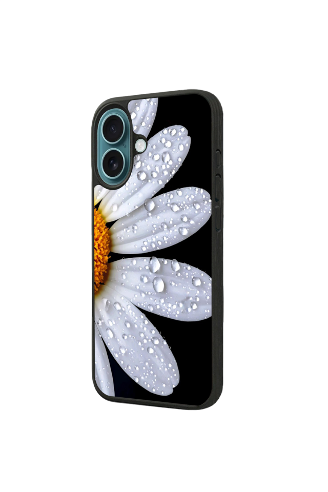 iPhone 16 Plus Uyumlu Cicek Tasarımlı Glossy Premium Kılıf