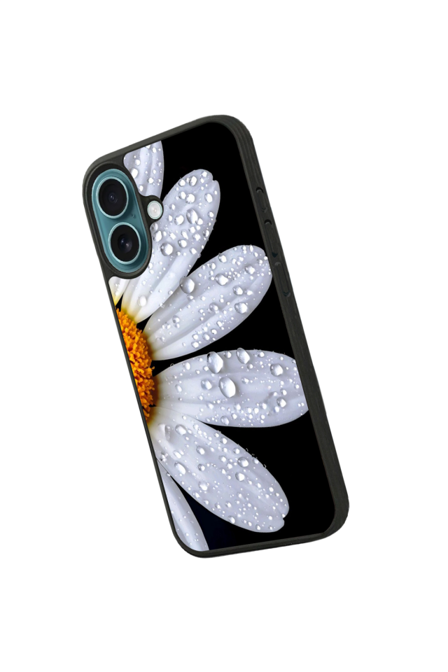 iPhone 16 Plus Uyumlu Cicek Tasarımlı Glossy Premium Kılıf