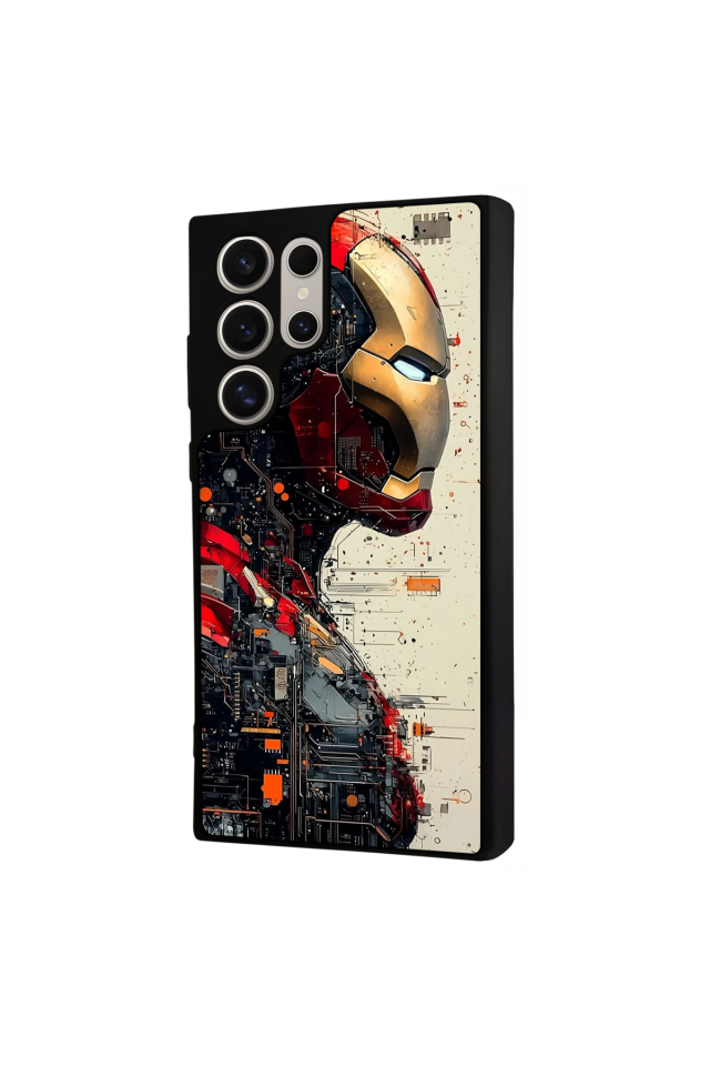 Samsung Galaxy S24 Ultra Uyumlu  Iron Man ( Demir Adam ) Tasarımlı Glossy Premium Kılıf