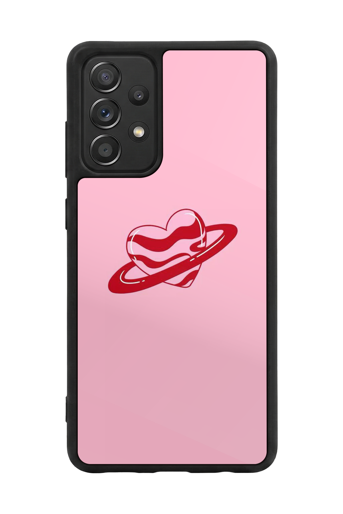 Samsung Galaxy A72 Uyumlu Kalp Love Tasarımlı Glossy Premium Kılıf