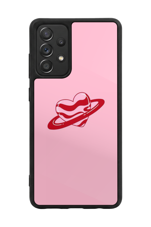 Samsung Galaxy A72 Uyumlu Kalp Love Tasarımlı Glossy Premium Kılıf