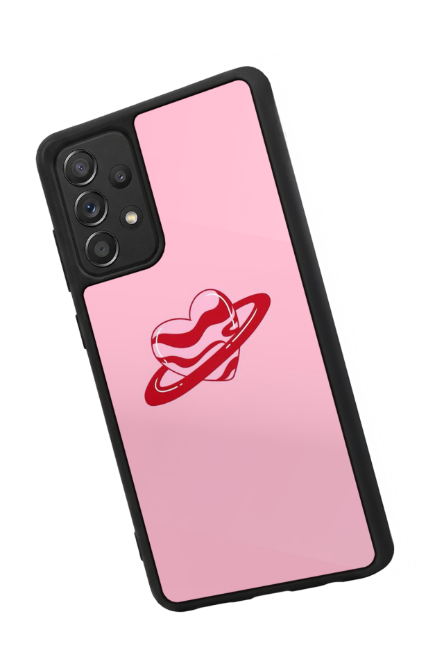 Samsung Galaxy A72 Uyumlu Kalp Love Tasarımlı Glossy Premium Kılıf