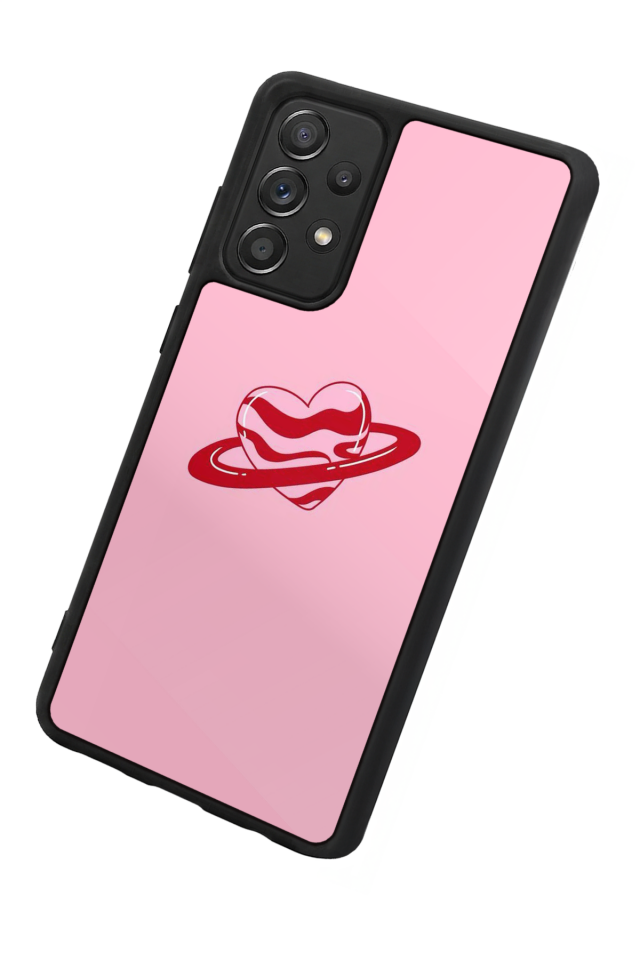 Samsung Galaxy A72 Uyumlu Kalp Love Tasarımlı Glossy Premium Kılıf