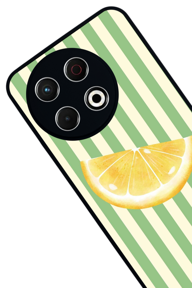 Tecno Spark 30 Pro Uyumlu Limon Tasarımlı Glossy Premium Kılıf