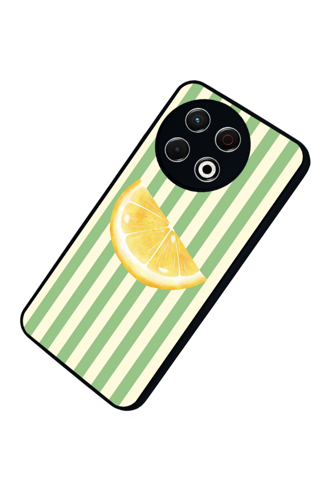 Tecno Spark 30 Pro Uyumlu Limon Tasarımlı Glossy Premium Kılıf