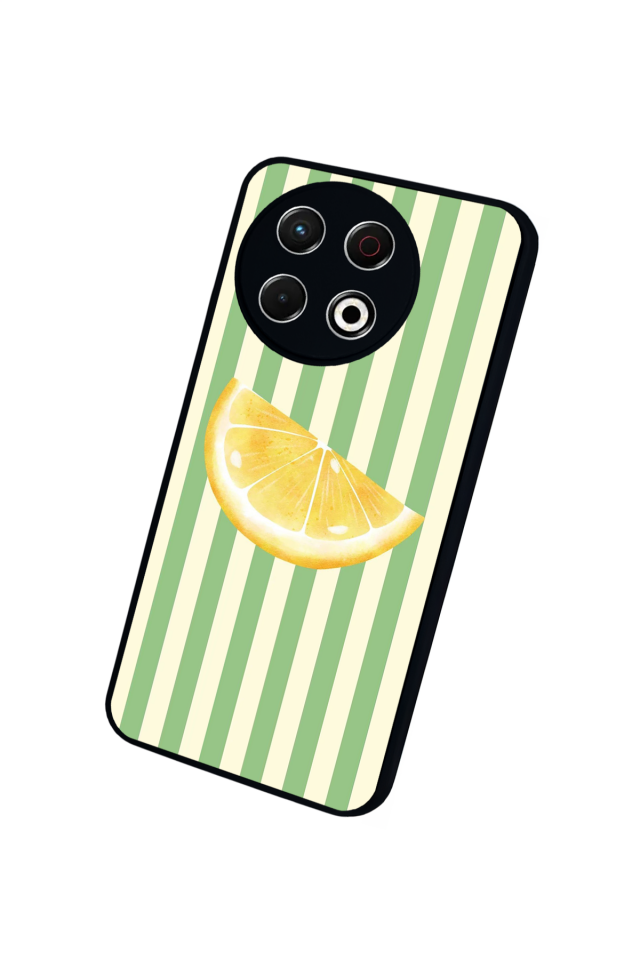 Tecno Spark 30 Pro Uyumlu Limon Tasarımlı Glossy Premium Kılıf