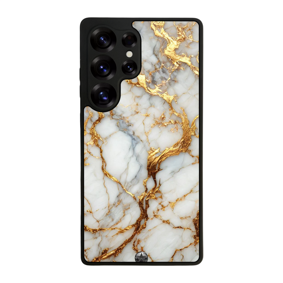 Samsung Galaxy S25 Ultra Uyumlu Mermer Marble Tasarımlı Glossy Premium Kılıf