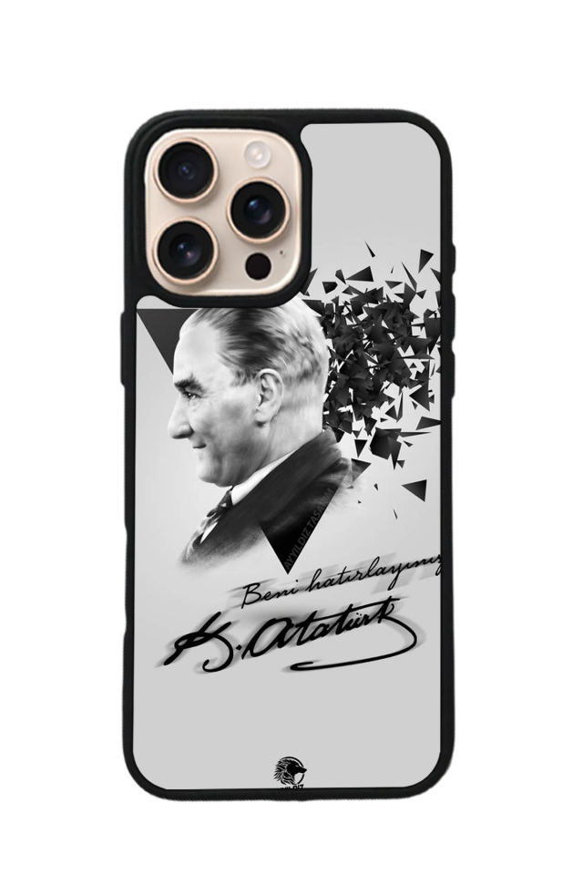 iPhone 15 Pro Max Uyumlu Mustafa Kemal Ataturk Tasarımlı Glossy Premium Kılıf