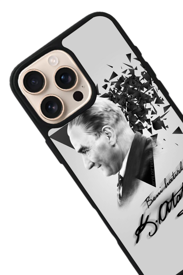 iPhone 15 Pro Max Uyumlu Mustafa Kemal Ataturk Tasarımlı Glossy Premium Kılıf