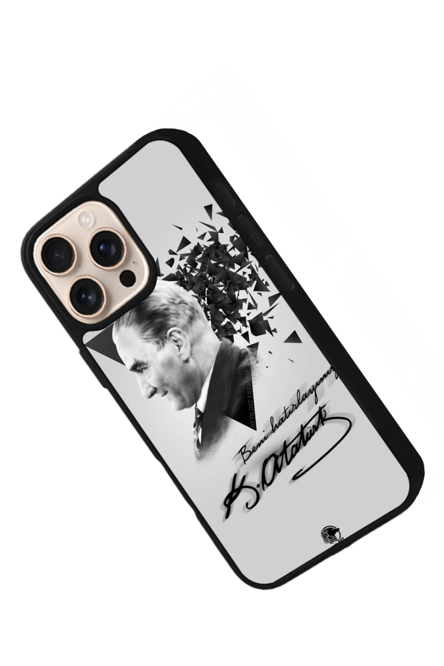 iPhone 15 Pro Max Uyumlu Mustafa Kemal Ataturk Tasarımlı Glossy Premium Kılıf