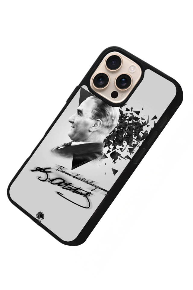 iPhone 15 Pro Max Uyumlu Mustafa Kemal Ataturk Tasarımlı Glossy Premium Kılıf