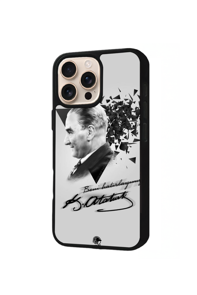 iPhone 15 Pro Max Uyumlu Mustafa Kemal Ataturk Tasarımlı Glossy Premium Kılıf