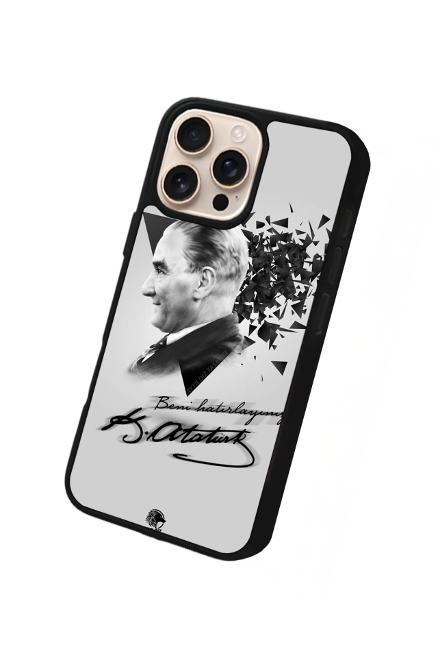 iPhone 15 Pro Max Uyumlu Mustafa Kemal Ataturk Tasarımlı Glossy Premium Kılıf