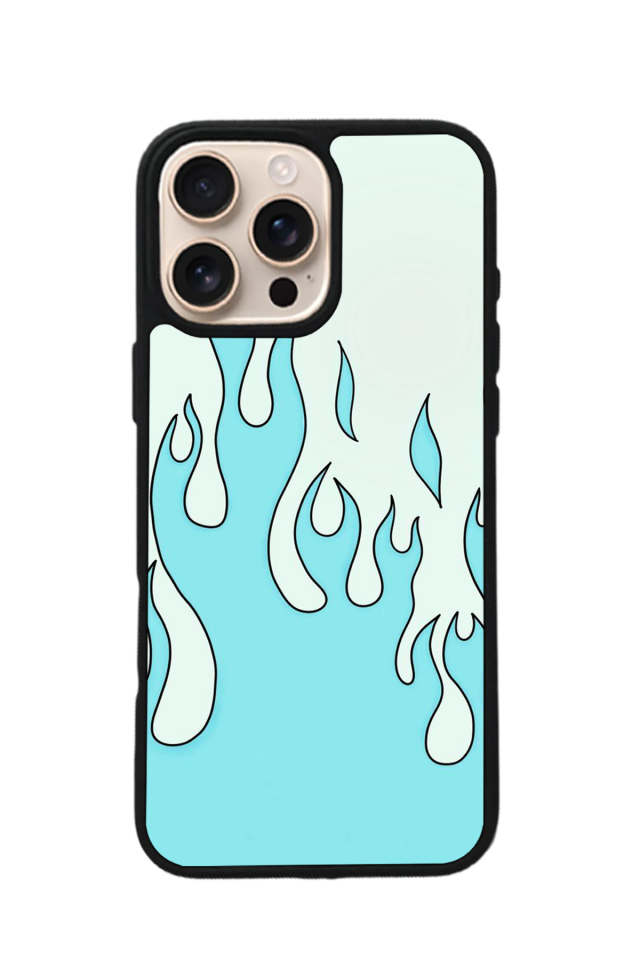 iPhone 16 Pro Max Uyumlu Retro Flame Patterns Tasarımlı Glossy Premium Kılıf