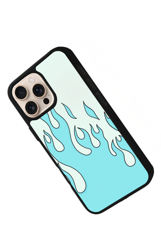 iPhone 16 Pro Max Uyumlu Retro Flame Patterns Tasarımlı Glossy Premium Kılıf
