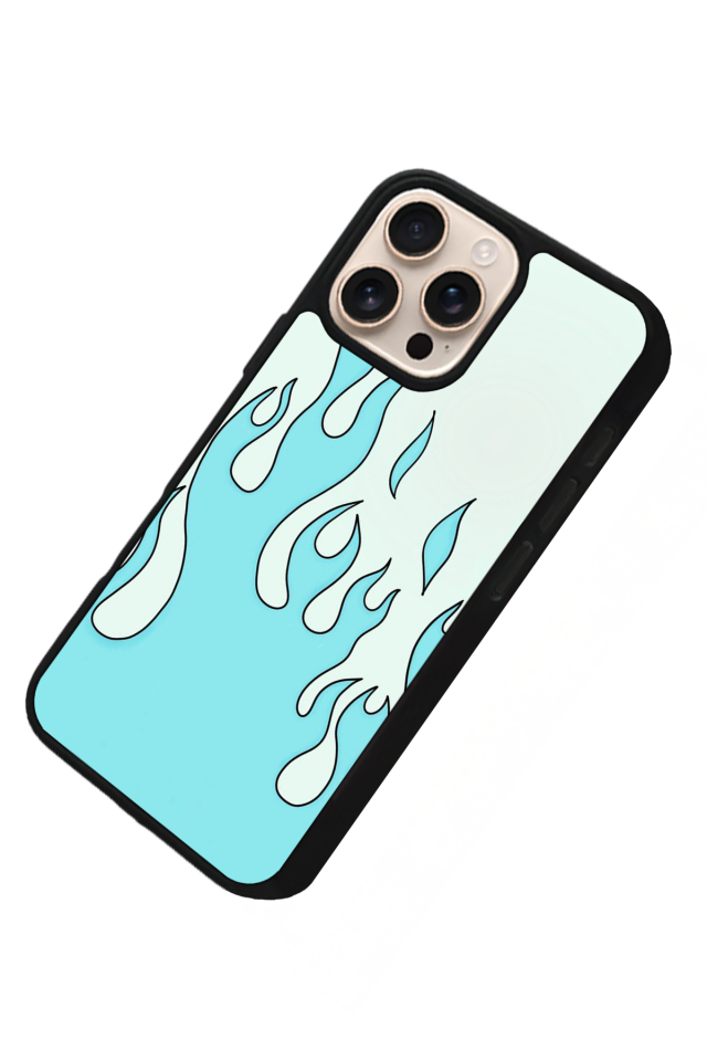 iPhone 16 Pro Max Uyumlu Retro Flame Patterns Tasarımlı Glossy Premium Kılıf