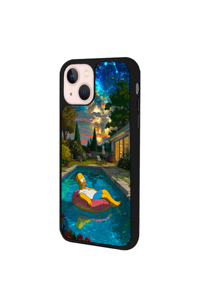iPhone 14 Plus Uyumlu The Simpsons Tasarımlı Glossy Premium Kılıf