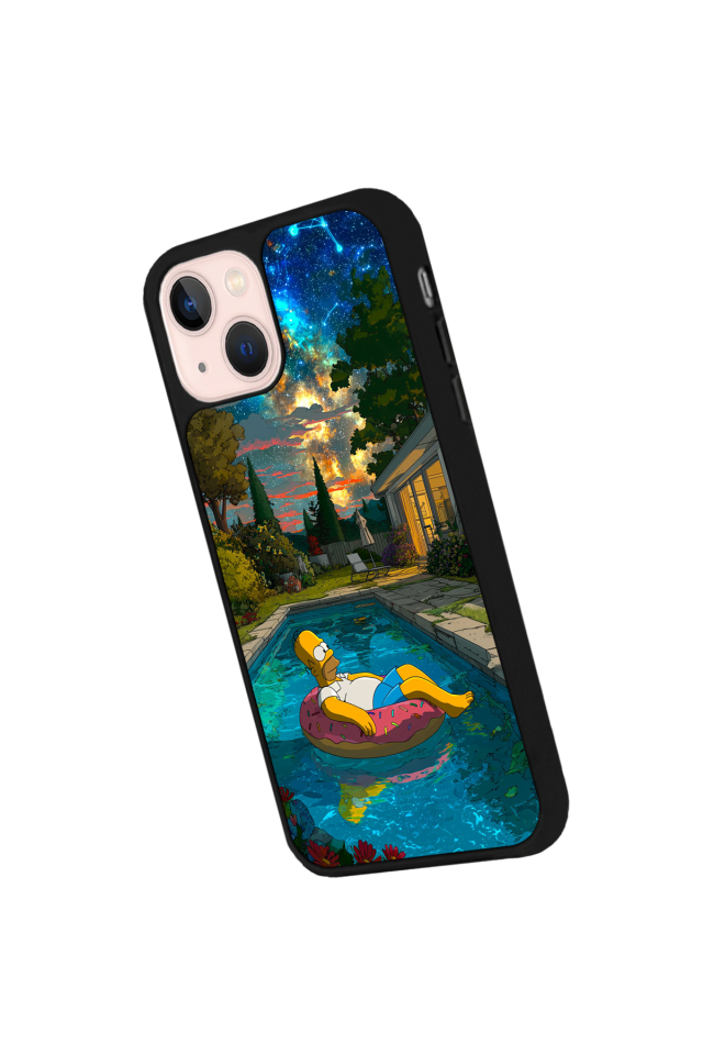 iPhone 14 Plus Uyumlu The Simpsons Tasarımlı Glossy Premium Kılıf