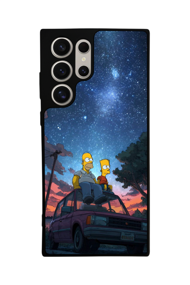 Samsung Galaxy S22 Ultra Uyumlu The Simpsons Tasarımlı Glossy Premium Kılıf