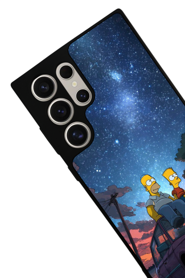 Samsung Galaxy S22 Ultra Uyumlu The Simpsons Tasarımlı Glossy Premium Kılıf