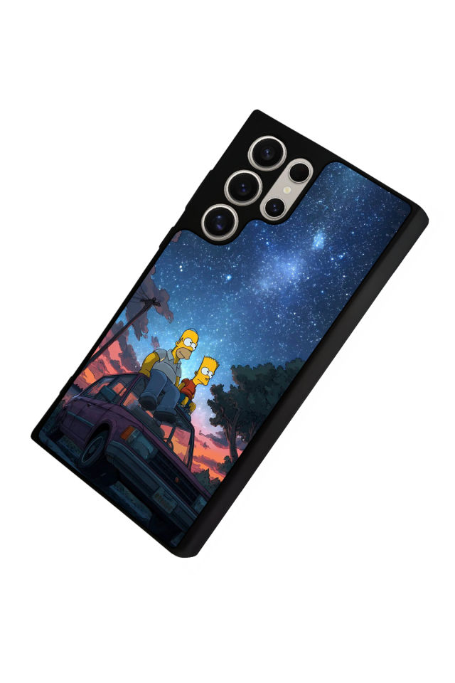 Samsung Galaxy S22 Ultra Uyumlu The Simpsons Tasarımlı Glossy Premium Kılıf