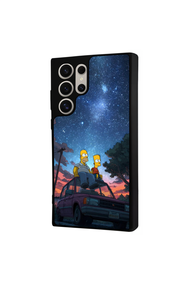 Samsung Galaxy S22 Ultra Uyumlu The Simpsons Tasarımlı Glossy Premium Kılıf