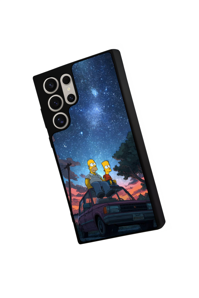 Samsung Galaxy S22 Ultra Uyumlu The Simpsons Tasarımlı Glossy Premium Kılıf