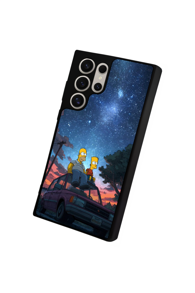 Samsung Galaxy S22 Ultra Uyumlu The Simpsons Tasarımlı Glossy Premium Kılıf