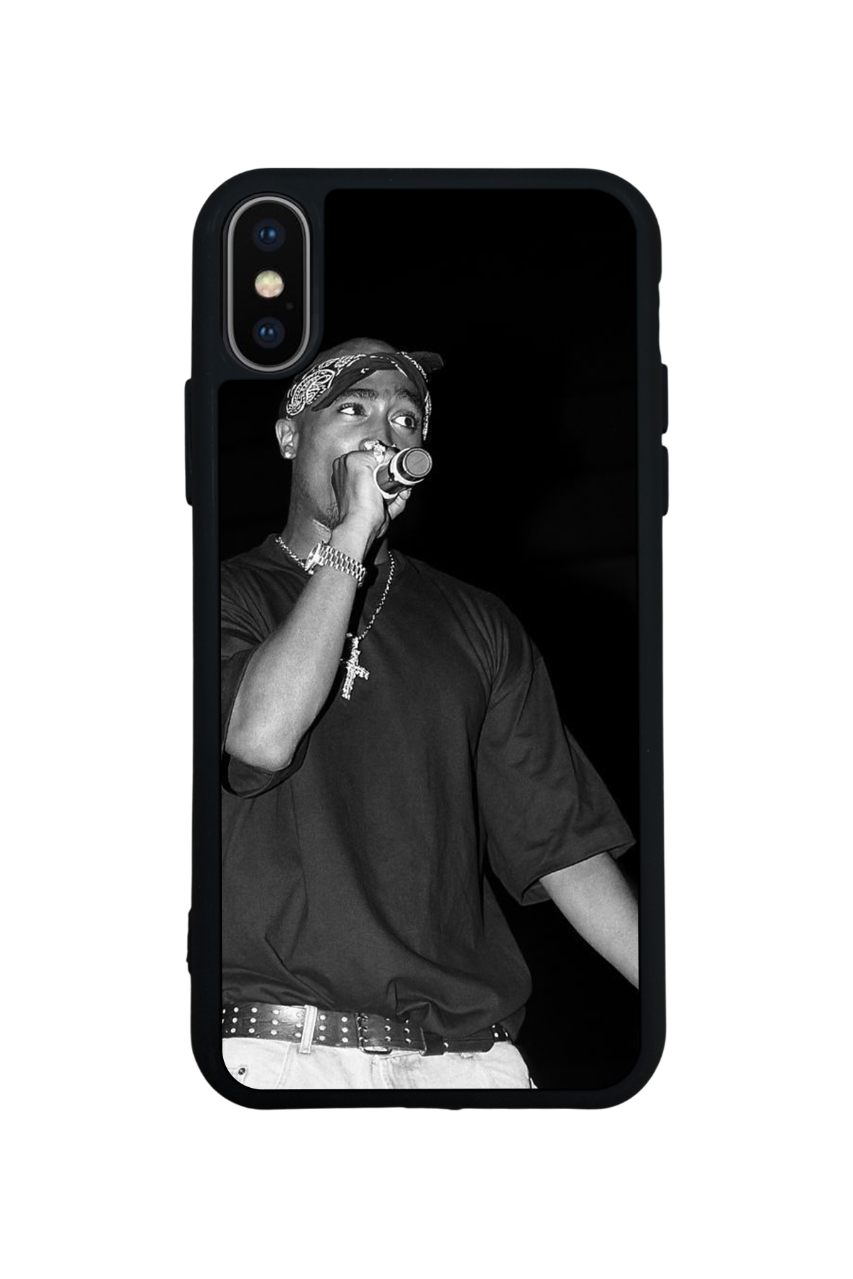 iPhone X/ XS Uyumlu Tupac Tasarımlı Glossy Premium Kılıf