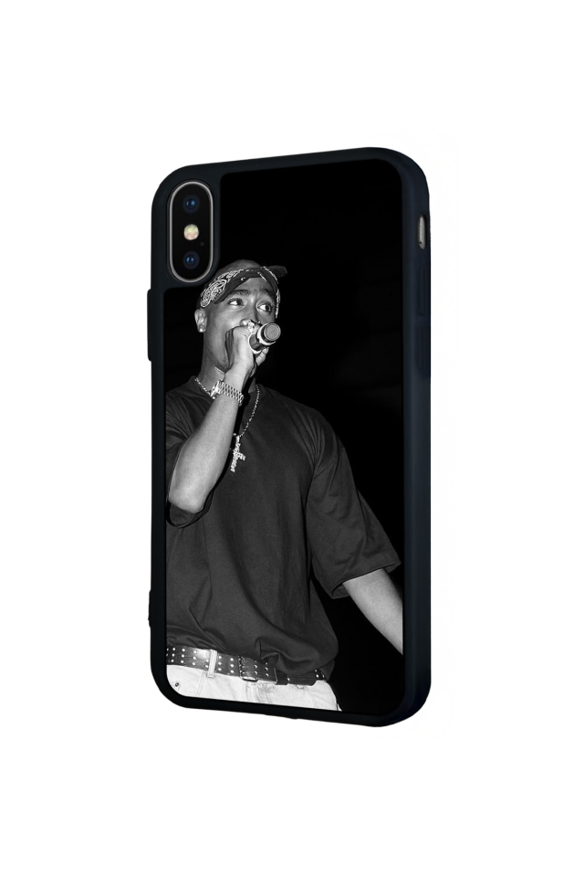 iPhone X/ XS Uyumlu Tupac Tasarımlı Glossy Premium Kılıf