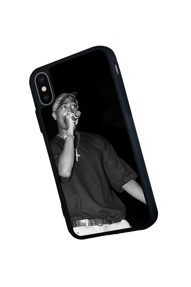 iPhone X/ XS Uyumlu Tupac Tasarımlı Glossy Premium Kılıf
