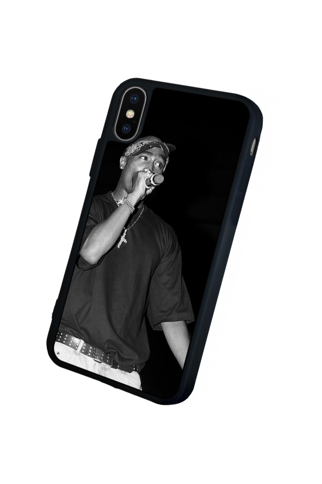iPhone X/ XS Uyumlu Tupac Tasarımlı Glossy Premium Kılıf