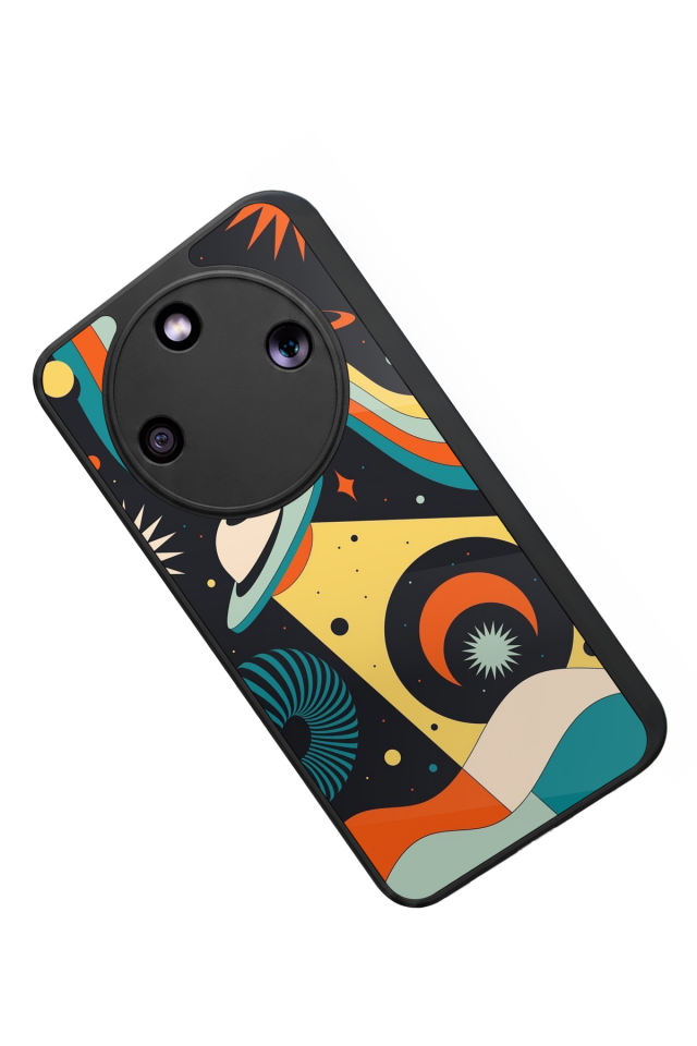 Honor Magic 8 Lite Uyumlu Uzay Tasarımlı Glossy Premium Kılıf