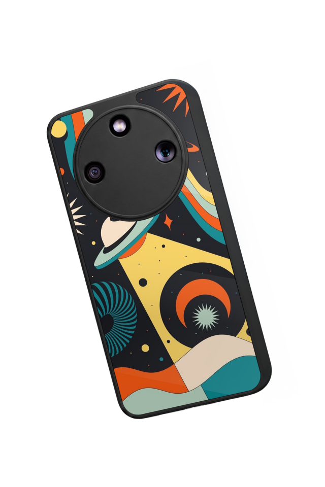 Honor Magic 8 Lite Uyumlu Uzay Tasarımlı Glossy Premium Kılıf